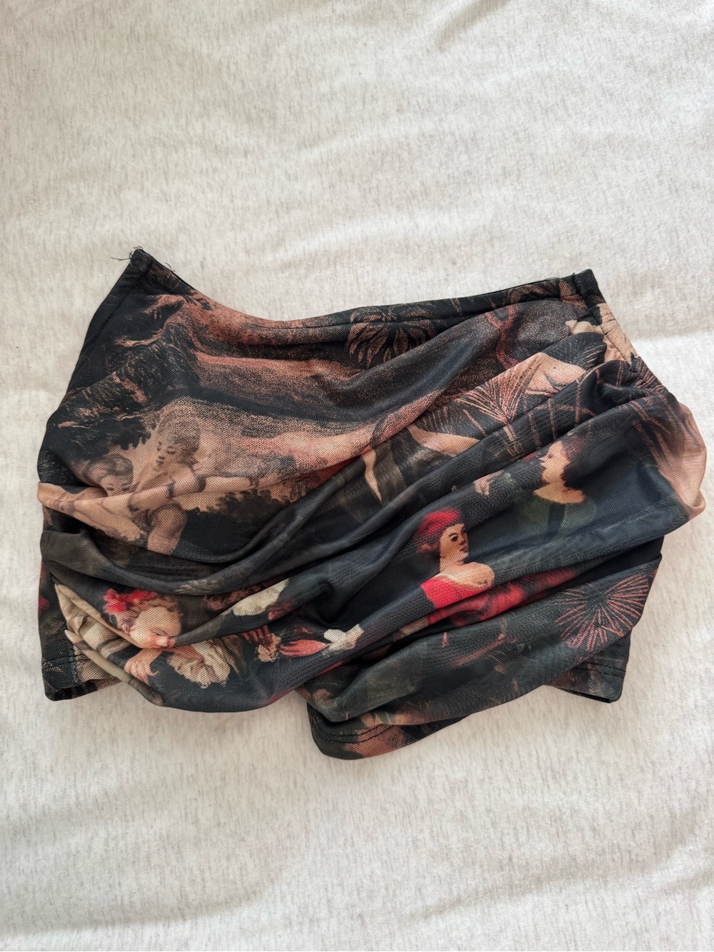Corset style strapless top with boning